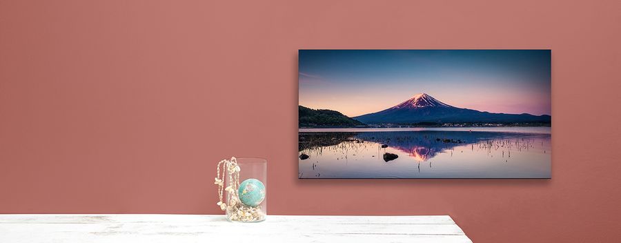 Panorama canvas of a mountain hanging on the wall