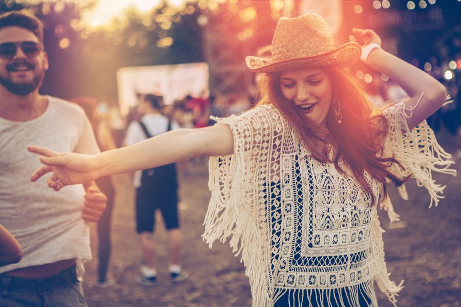 girl at a music festival